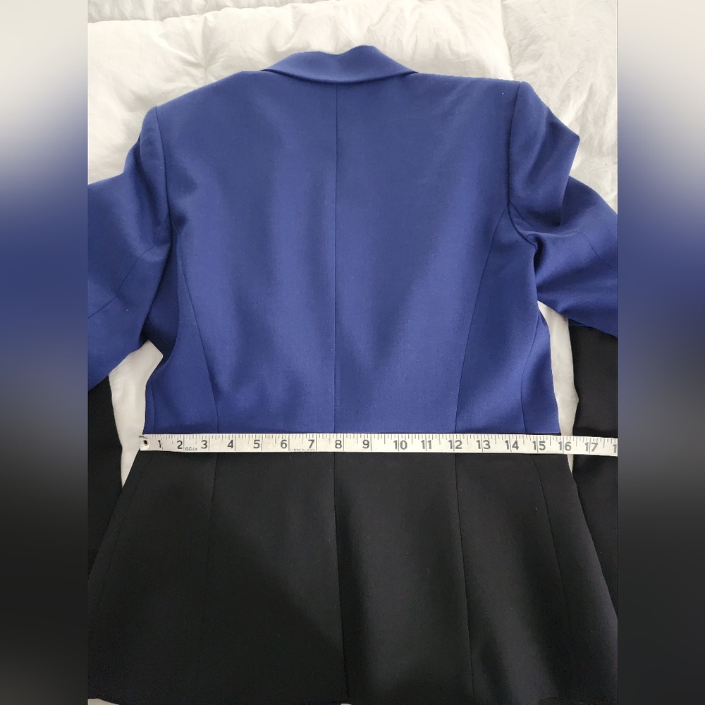 Theory Gabe Jacket Blazer Color Block Size 6 Wool… - image 5